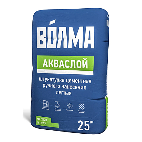 Штукатурка цементная Волма АКВАслой 25кг